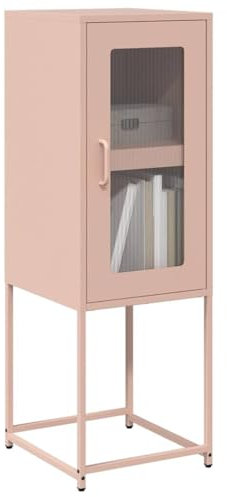 Somanki Sideboard Rosa 36x39x107 cm Kaltgewalzter Stahl, Kommode Schlafzimmer, Kommoden & Sideboards, Wohnzimmerschrank, Flur Kommode, Zimmer Möbel - 853399