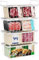 Chest Freezer Baskets, 4 Pack Stackable Freezer Organiser with Handles, Hanging Refrigerator Storage Rack for Chest, Ice Cream, Easily Sort and Get Frozen Foods, Allow Air Circulation, White