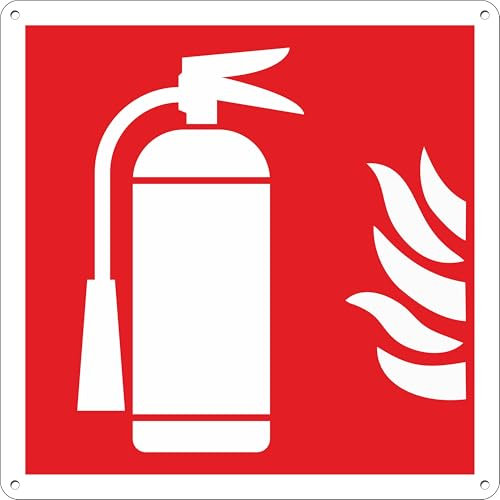 Pubblimania Feuerlöscher Schild | Alu-Verbund 3 mm Außen-Innen (Feuerlöscher, 1 Einheit)