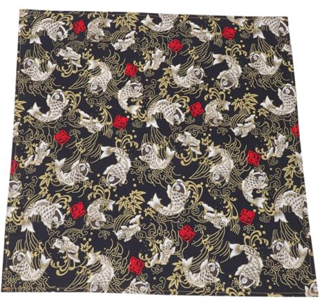 Warmhm Japanisches Furoshiki Wickeltuch Koi-motiv Baumwolle Traditionelles Verpackungsstoff Lunchbox Geschenkverpackung Stofftaschentuch Vielseitig Verwendbar