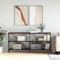 Lauuoeriau Home & Garden,Meubles-Console Table Console Chêne Marron 160x30x75 cm Bois et Fer