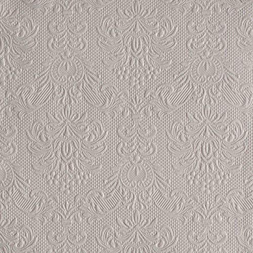 Ambiente - Servietten - Elegance - geprägt - 33x33cm - 15 Stück - Farbe: Stone steingrau 1108