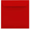 Paper24 25 quadratische Briefumschläge 155x155 mm, haftklebend, 120 g/qm, für Hochzeitskarten im Format 148x148 mm in der Farbe Rot