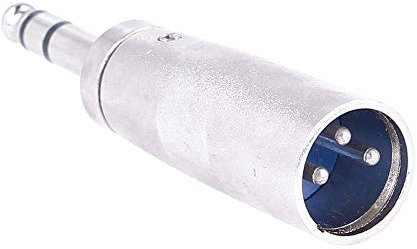 REY - Adaptador Audio Jack de 6,3mm a XLR Macho Metálico Estéreo para Micrófonos