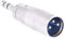 REY - Adaptador Audio Jack de 6,3mm a XLR Macho Metálico Estéreo para Micrófonos