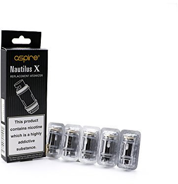 Aspire Nautilus X Coils 1.8 Ohm Nautilus X Glass Tank X30 Rover Kit Replacement Atomizer Heads Pack of 5