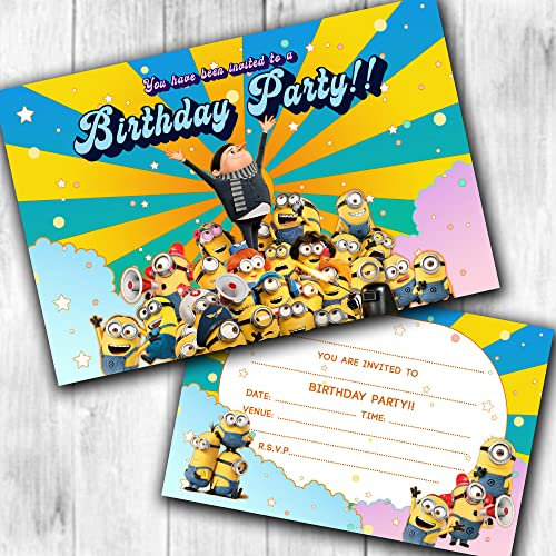 Kids Party Invitations Pack & Envelopes (WRITE ON) Click customize for prices