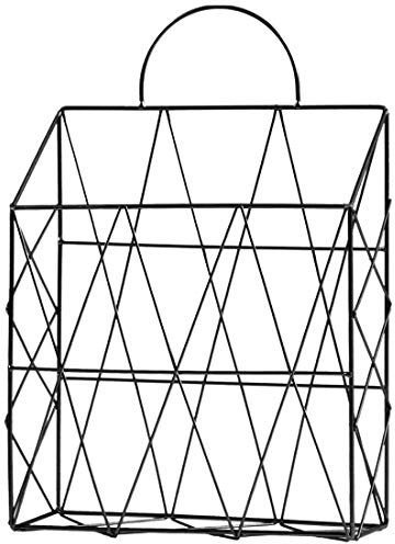 Batop Magazinhalter, Metall Zeitungshalter Wand Bücherregal Einfache Wohnzimmer Zeitungsständer Zeitschriftenständer Aufbewahrungskorb
