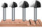 1/4 Inch Shank Cove Box Router Bit - 5/8 3/4 7/8 1 Cutting Diameter Solid Carbide Double Flute Core Box Round Nose Woodworking Tool 4 Pcs by ROOCBIT