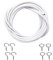 iPEAK Curtain Wire Net Curtain Wire Cord Cable with Hooks and Eyes, White (3 Meter)