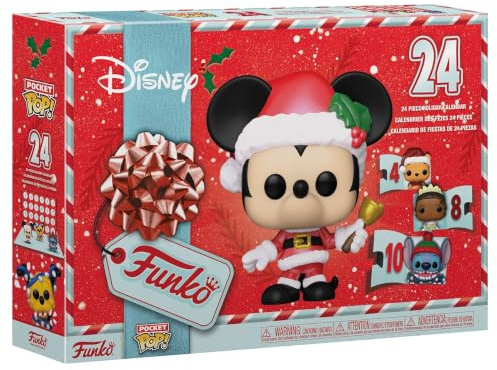 Funko Pocket POP! Adventskalender: Disney - Micky & Stitch - 24 Tage | Offizielles Merchandise - Adventskalender mit 24 geheimnisvollen Mini-Figuren - Weihnachts-Countdown-Geschenk für Fans