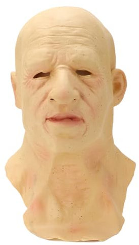 Halloween Maske, Latex Old Man Mask, atmungsaktive Gesichtsbedeckung für Erwachsene, Cosplay Halloween Party Decoration Requisiten
