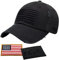 Antourage Amerikanische Flagge Unisex Baseballmütze für Damen und Herren | USA Flagge Mesh Snapback Flat Visor Cap + 2 patriotische Patches, Schwarz, Einheitsgröße