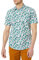 Amazon Essentials Chemise Boutonnée Manches Courtes Coupe Ajustée Homme, Bleu Flamant Rose, XXL
