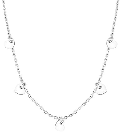 Sofia Milani - Damen Halskette 925 Silber - Herzen Anhänger - N0417