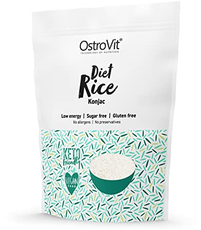 1x OstroVit Diet Konjac Reis | 250g Abtropfgewicht je Packung | Rice Konjak kalorienarm Abnehmen Diät | Vegan glutenfrei (1er Pack)