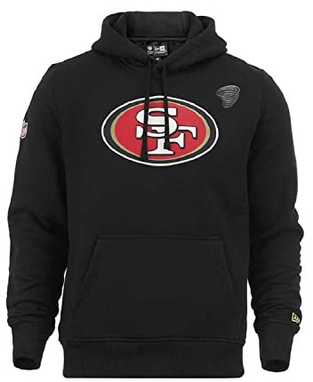 New Era San Francisco 49ers Hoody NFL Pullover American Football Sweater Team Logo schwarz mit CapSpin Pin - M