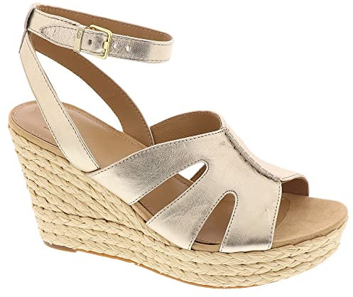 UGG Damen Careena Sandale, Blass-Gold-Metallic, 36 EU