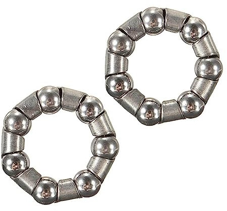 Laxzo ® 2 Pcs Bike Ball Bearing Retainer Replacement Mountain Bike Parts 1/4 inch x 7 Balls Bicycle Repair Accessories for Kids/Stretch Bicycle MTB Bicycle Ball Bearings Bike Crank Bottom Bracket