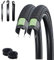 2 x Schwalbe Big Ben Plus, GreenGuard, E-50 55-406 (20 x 2,15) + 2 Schwalbe AV7 Schläuche inkl.3 Reifenheber