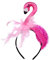 Harilla Haarreif Flamingo, Süßes Flamingo-Stirnband Haarband, Kopfschmuck, Tropischer Haarreifen Kostüm Accessoire für Hawaii Party Verkleidung Mottoparty Karneval Fasching Beach Sommer Party, Rosa