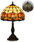 Uziqueif Vintage Tiffany Style Tischlampe W12 H19 Zoll, E27 Handcraft Sonnenblume/Tulpe/Rose Glasmalerei Lampenschirme Tischlampen für Schlafzimmer Wohnzimmer Nachttischlampe Office,Tulip