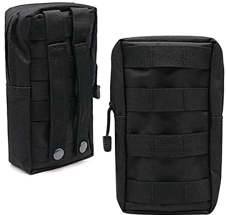 2 Pcs Molle Pouches Tactical Waterproof EDC Bag Small Military Waist Pack Multifunctional Utility Pouch Phone Pouch Small Bumbagfor Camping Hiking Trekking Cycling