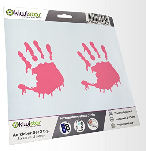 - 2X Kennzeichenaufkleber -Zombie Hand - Horro Hand Aufkleber für Auto, Laptop, Fahrrad, LKW, Motorrad Mehrfarbig JDM Decal Racing