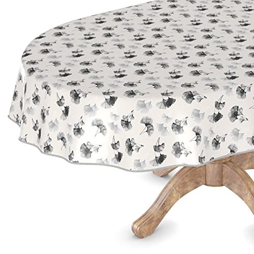Wachstuchtischdecke Wachstischdecke Tischdecke abwaschbar Gartentischdecke Wachstuch Eckig rund oval Oval 140 x 180cm mit Saum Mohnblumen SW