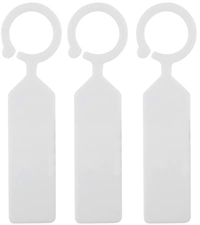 Etiquetas colgantes de plástico para plantas, 100 Uds., 11x2,4 cm, etiquetas rectangulares para plantas de flores, etiquetas de estaca para nombre de maceta, marcadores de jardín para(Blanco)