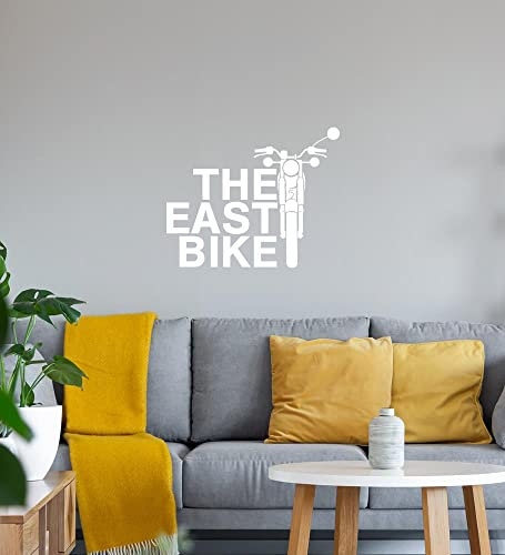 The East Bike Simson S50 Wandtattoo Weiß Aufkleber 56 x 46 cm