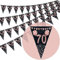 70th Birthday Bunting, Happy Banner Bunting Flags, 40 Pieces Triangle Rose Gold Glitter Diamond by Numbers 70th Birthday Anniversary Theme Party Decoration Supplies