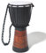 GMP Handgeschnitzte Mahagoni Djembe 17.8 cm Hand Drum Djembe mit Ocean Carving