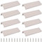 MOROBOR Fingerkantengriff, verdeckter Griff, moderner Stil, rechtwinklig, Aluminiumlegierung, unsichtbarer Griff, Kleiderschrankgriff für Schrank, Hardware, Schublade, 120 mm, Kaschmirgrau, 8 Stück