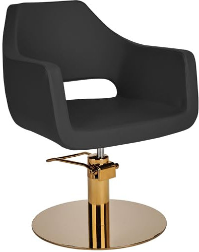 Ayala Friseurstuhl Marea hydraulisch drehbar, Tellerfuß Gold, Friseursalon