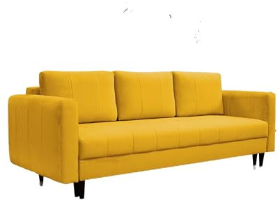 Verona Idee Tagesbett PIZA Gelb Couch Klappbar mit Stauraum Sofa mit Bettkasten Wohnlandschaft Schlafsofa 229/90/92
