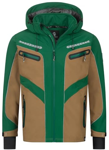 Rock Creek Softshelljacke Herren Outdoor H-314 | Wasserabweisende Übergangsbekleidung, funktionale Wanderjacke für Männer, Camping, Freizeit und wechselhaftes Wetter