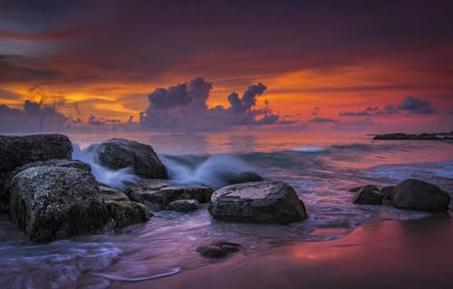 GUOHLOZ 1500 Puzzle | Puzzle Erwachsene Anspruchsvoll, Meer, Thailand, Khao Lak Beach, Impressionen, 87x57cm