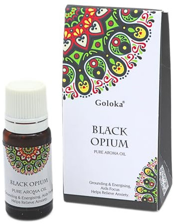 Goloka Duftöl - Naturdüfte für Aromatherapie, Raumduft, Diffusor, Duftlampe (Schwarzes Opium)