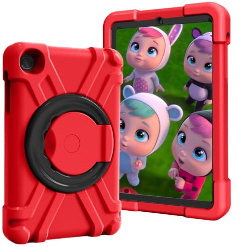 AKABEILA Funda para tablet Samsung Galaxy Tab A 2019 de 8 pulgadas T290/T295, funda antideslizante resistente con soporte giratorio, TPU suave, a prueba de golpes, funda para tablet