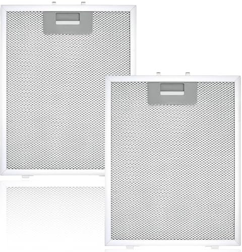 LFCFBH 2PCS Universal Extractor Fan Filters, 5-Layer Aluminum Cooker Hood Filters Replacement (Silver, 320 x 260mm)