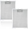 LFCFBH 2PCS Universal Extractor Fan Filters, 5-Layer Aluminum Cooker Hood Filters Replacement (Silver, 320 x 260mm)