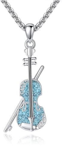 CUPENDA Gitarre/Violine/Musiknote kette Halskette 925 Sterlingsilber Musik Anhänger Halskette Valentinstag Schmuck für Damen