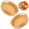 GBACHOOSE 2 Stück Serviertablett 25x25x5CM, Bambus-Serviertablett Rund, Holztablett für Tee, Couchtisch, Küchen, Lebensmittel, Frühstück Geschirr Getränke