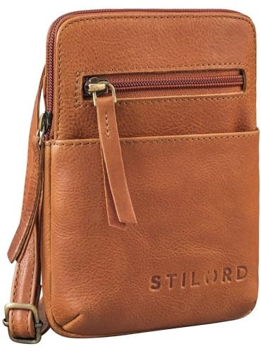 STILORD 'Indie' Sac En Cuir Vintage Pour Téléphone Portable Pour Femmes Et Hommes - Petit Sac à Bandoulière Homme Femme Cuir, Couleur:texas - marron