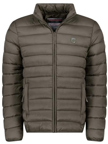 Geographical Norway Amigotal Men Basic - Doudoune Chaude Matelassee Homme Automne Hiver - Veste Manteau Chaud - Blouson Coupe Vent Manches Longues Rembourrage - Hommes (Kaki L)