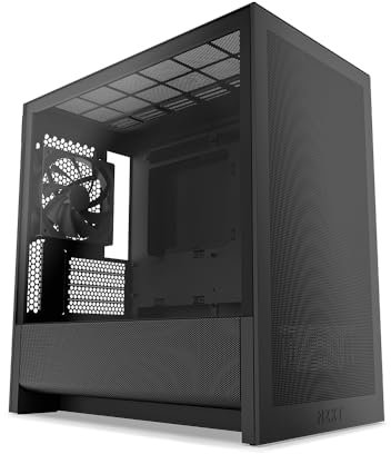 NZXT H3 Flow – Case PC Gaming Micro-ATX – Flusso d'aria ottimizzato – 1 ventola 120mm inclusa – GPU full-size – Radiatore 280mm frontale, 240mm superiore – Scheda madre con conn. posteriore – Nero
