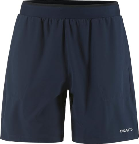 Craft ADV Essence 2-in-1 Shorts Herren M Blaze – Laufshorts mit Innenhose, Handytasche & Stretchbund – atmungsaktive Sporthose kurz aus recyceltem Polyester