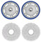 Curlingooㅤㅤ Balai à franges avec support de rechange, plaques d'essuyage compatibles avec ECOVACS T30S Combo/Pro Robot Aspirateur Pièces de Rechange Pièces de Rechange (Support de balai 2 pièces et 2