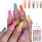 50 Pcs False Nails, Trendy Candy Coffin False Nail with Glue, Artificial Finger Acrylic Nail Kit Manicure Kit for Women, Next Day Delivery of Coffin Acrylic, Press on Nails, Fake Nails (pack of 2)